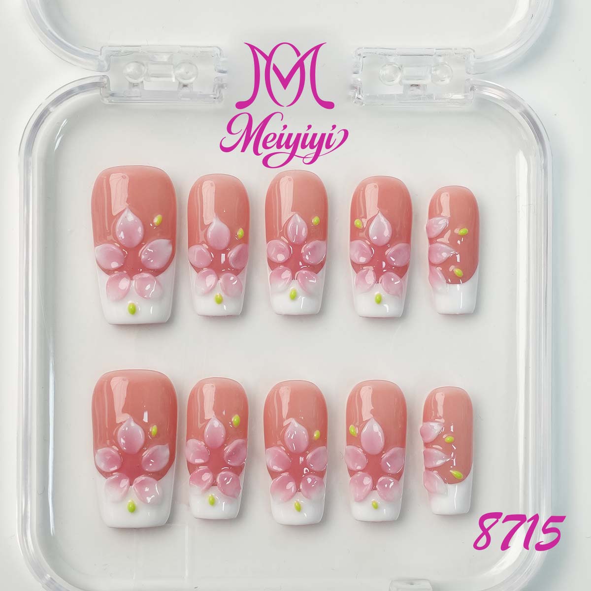 8715-MYY's designer original high-end design customized luxury hand-painted wearable nail art