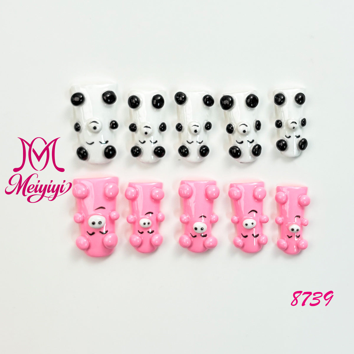 8739-MYY's designer original high-end design customized luxury hand-painted wearable nail art