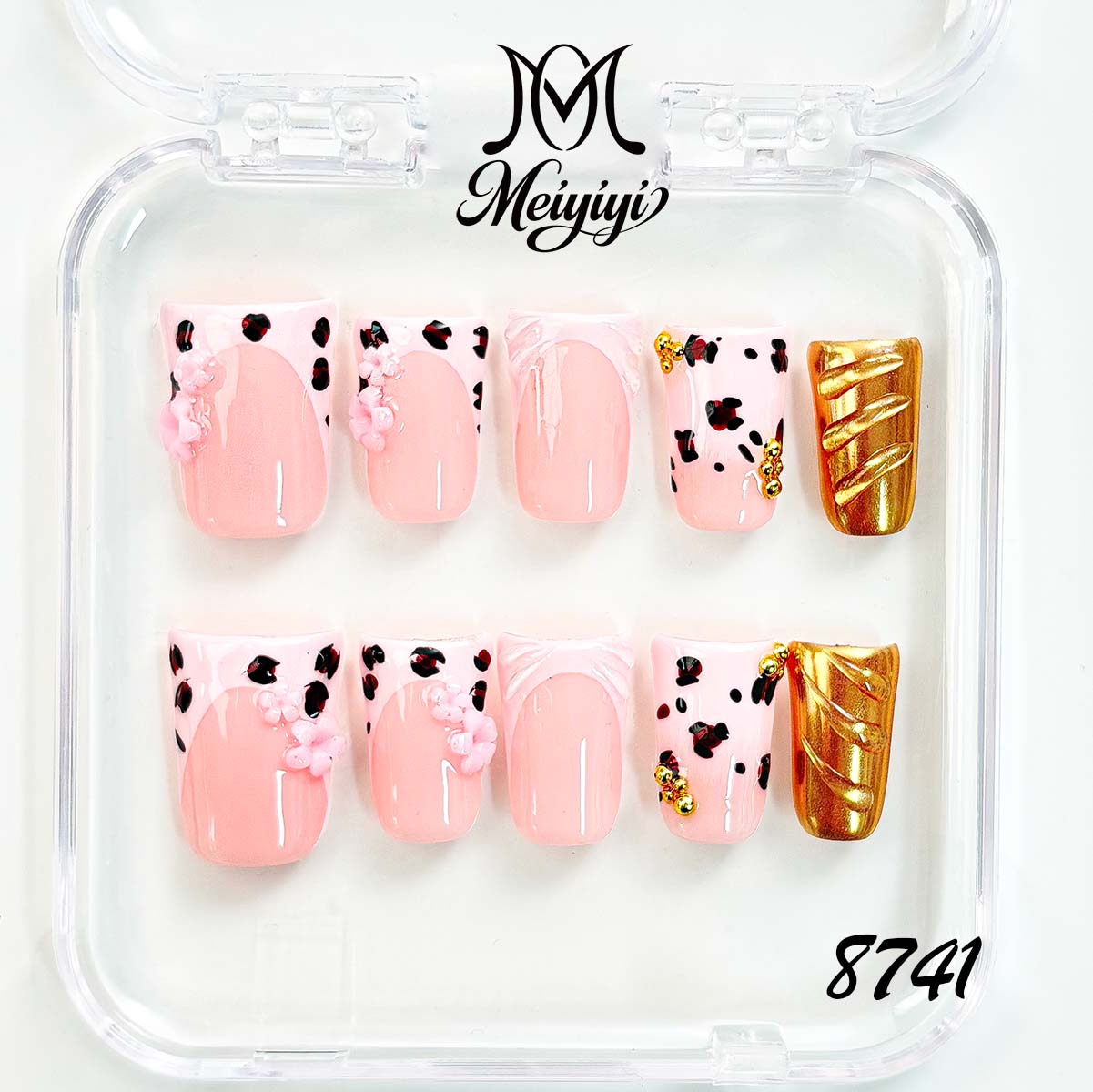 8741-MYY's designer original high-end design customized luxury hand-painted wearable nail art