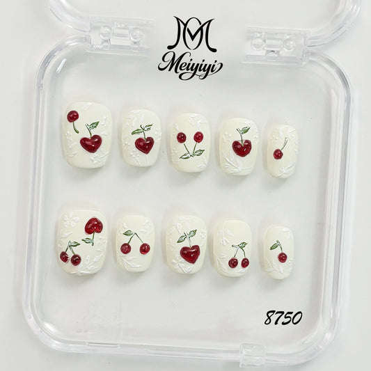 8750-MYY's designer original high-end design customized luxury hand-painted wearable nail art