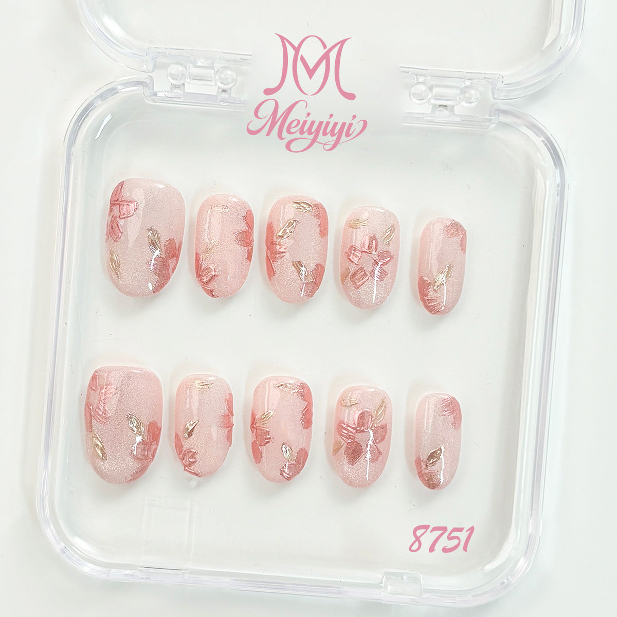 8751-MYY's designer original high-end design customized luxury hand-painted wearable nail art
