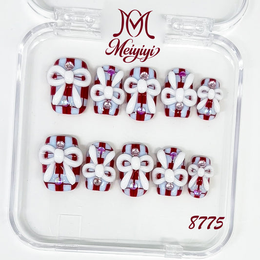8775-MYY's designer original high-end design customized luxury hand-painted wearable nail art