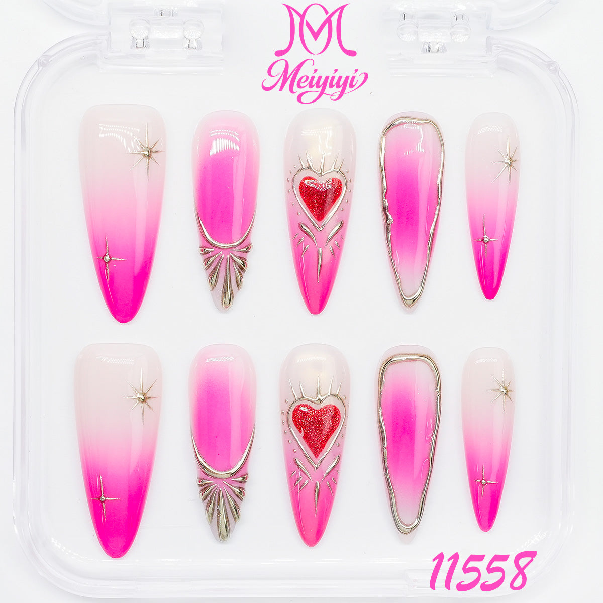 11558-MYY's designer original high-end design customized luxury hand-painted wearable nail art